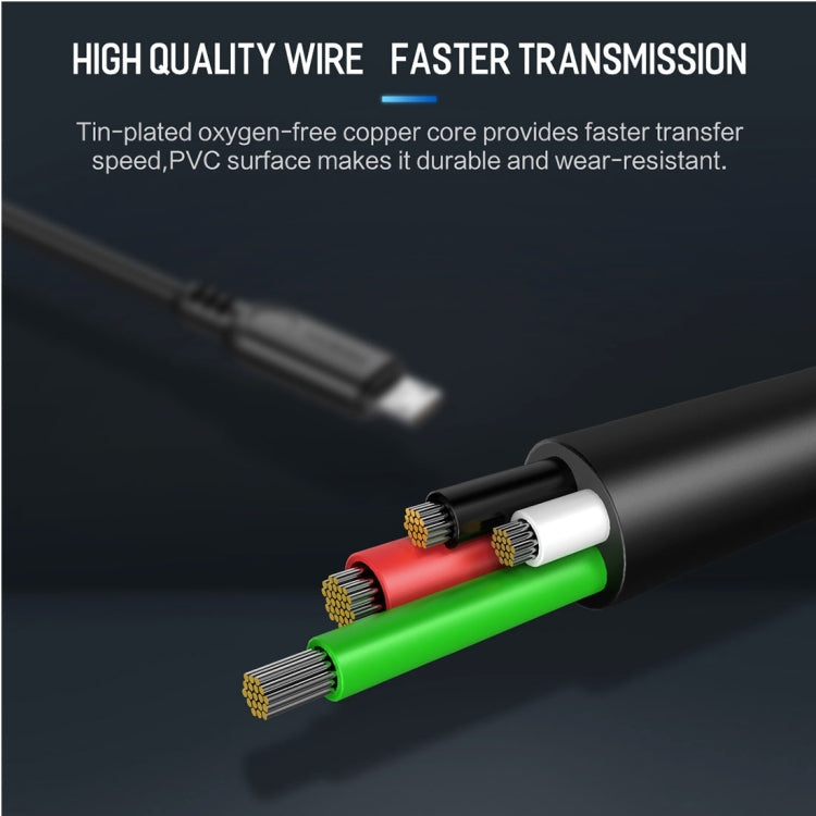 ROCK Micro USB to USB 2.0 PVC Adapter Cable, Length: 1.1m for Samsung Galaxy S7 & S7 Edge / LG G4 / Huawei P8 / Xiaomi Mi4 and other Smartphones