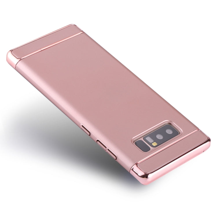 For Galaxy Note 8 Three Stage Splicing Electroplating Side Protective Back Cover Case