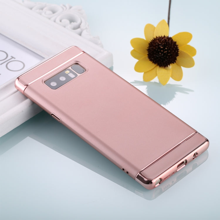 For Galaxy Note 8 Three Stage Splicing Electroplating Side Protective Back Cover Case