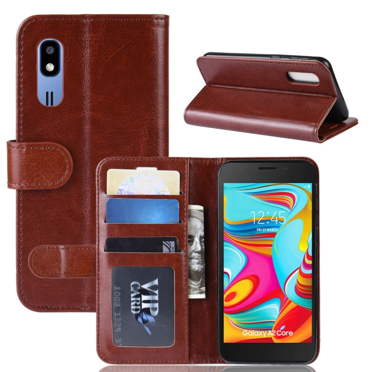 R64 Texture Single Fold Horizontal Flip Leather Case for Galaxy A2 Core, with Holder & Card Slots & Wallet