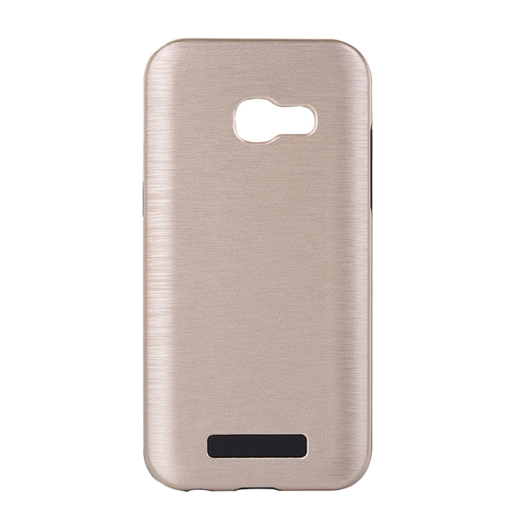 For Galaxy A3 (2017) Metal Brushed Texture Protective Back Case
