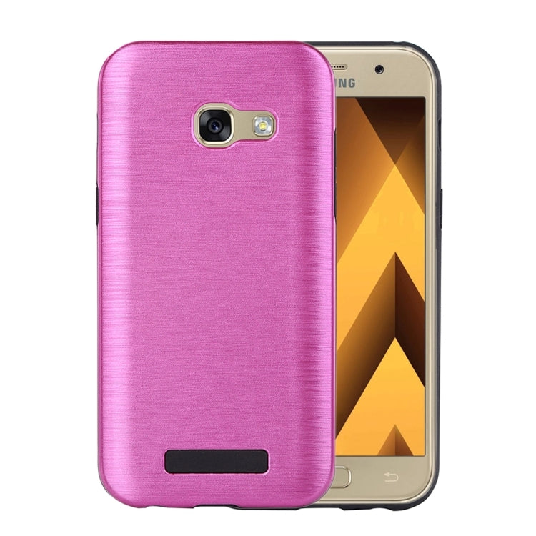 For Galaxy A3 (2017) Metal Brushed Texture Protective Back Case