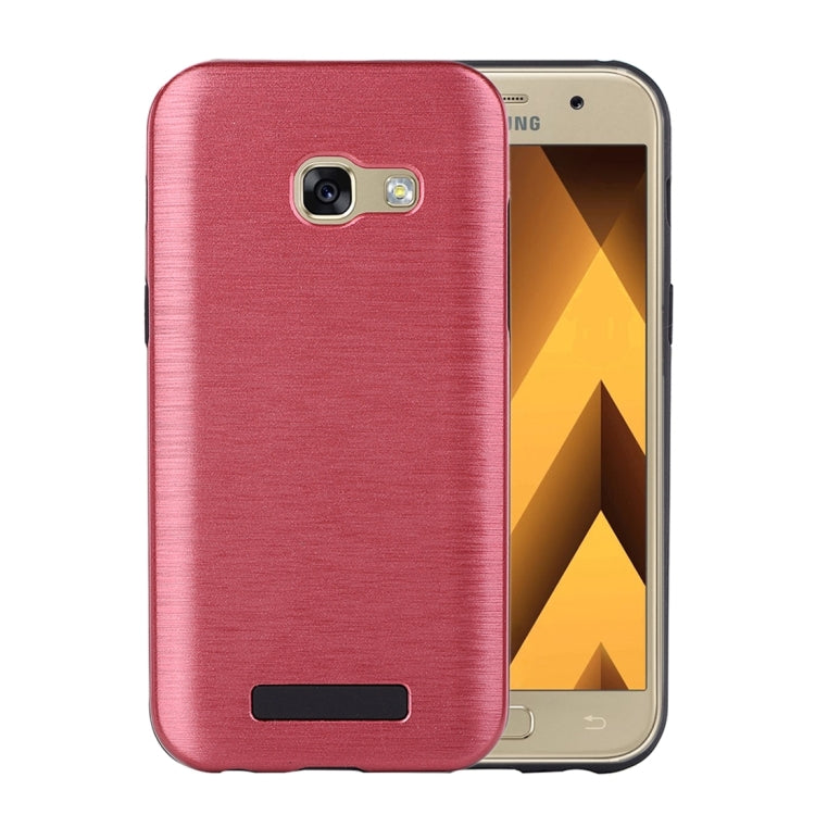 For Galaxy A3 (2017) Metal Brushed Texture Protective Back Case