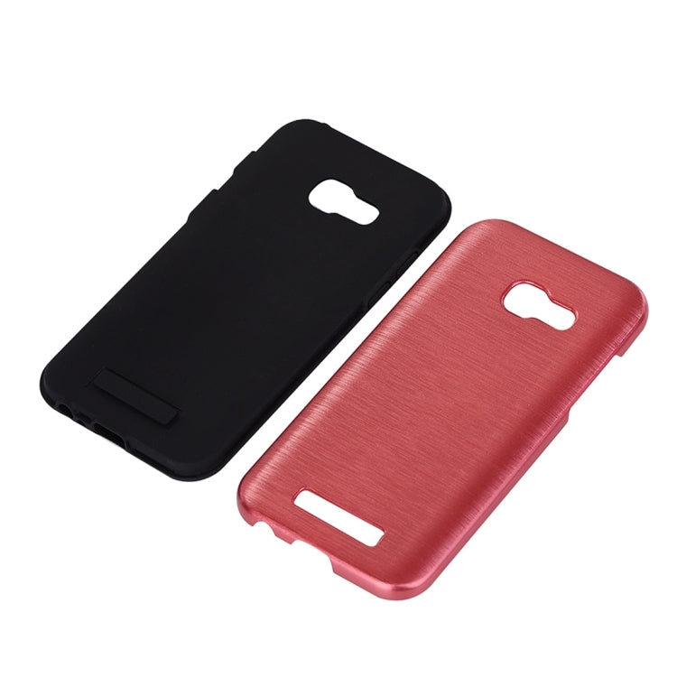 For Galaxy A3 (2017) Metal Brushed Texture Protective Back Case