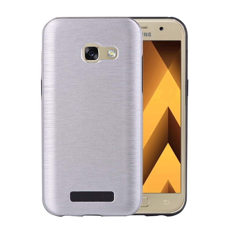 For Galaxy A3 (2017) Metal Brushed Texture Protective Back Case