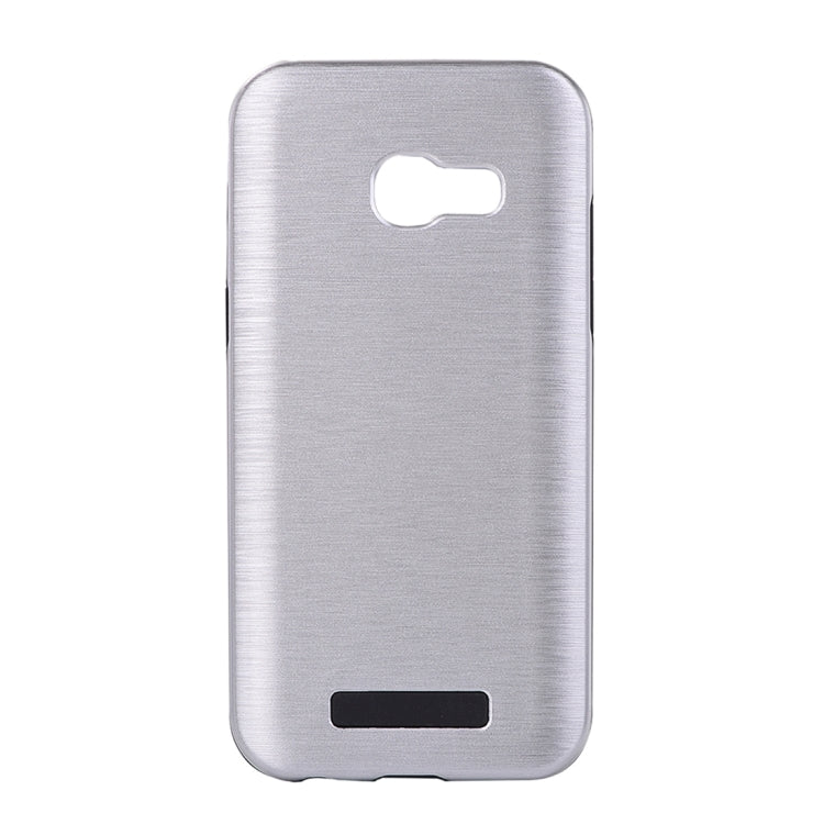 For Galaxy A3 (2017) Metal Brushed Texture Protective Back Case