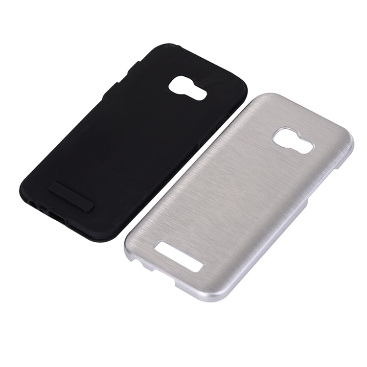 For Galaxy A3 (2017) Metal Brushed Texture Protective Back Case