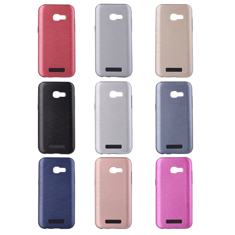 For Galaxy A3 (2017) Metal Brushed Texture Protective Back Case