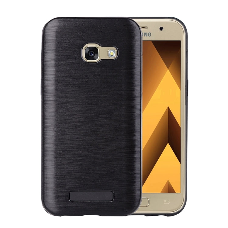 For Galaxy A5 (2017) Metal Brushed Texture Protective Back Case
