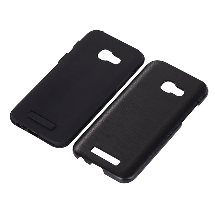 For Galaxy A5 (2017) Metal Brushed Texture Protective Back Case