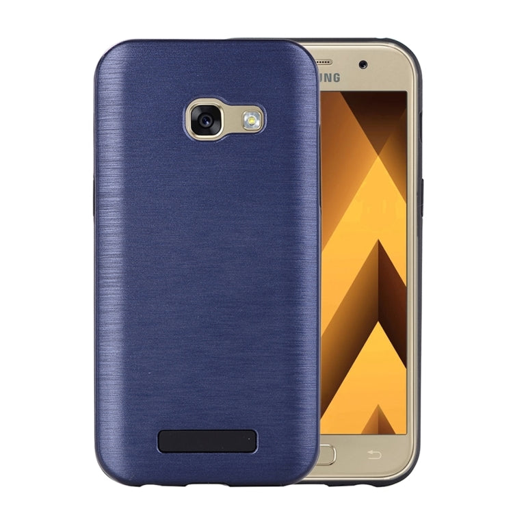 For Galaxy A5 (2017) Metal Brushed Texture Protective Back Case