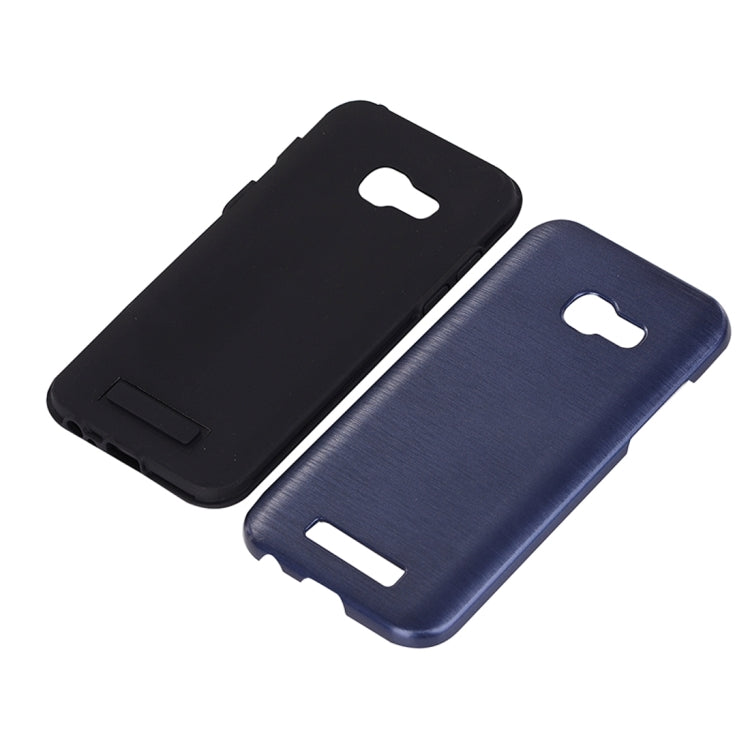 For Galaxy A5 (2017) Metal Brushed Texture Protective Back Case
