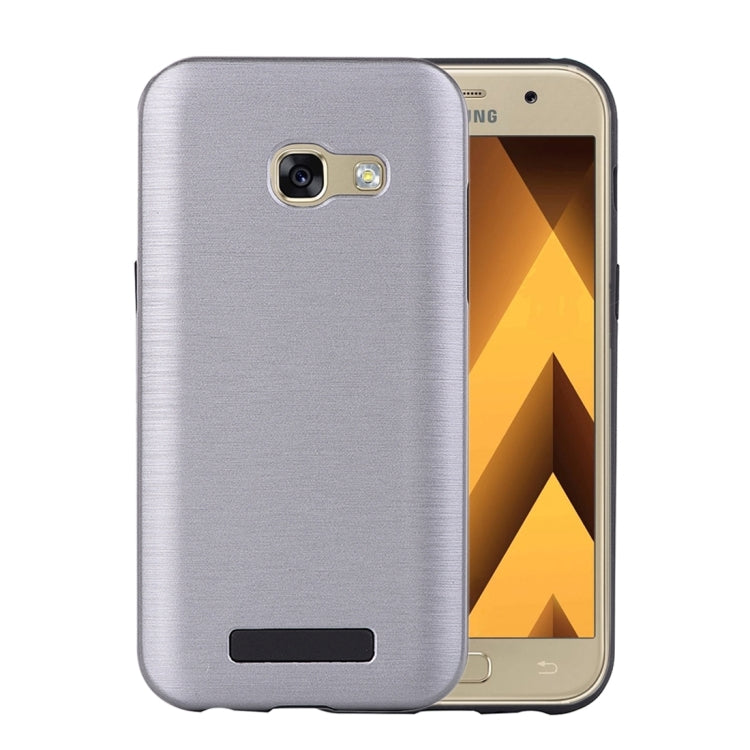 For Galaxy A5 (2017) Metal Brushed Texture Protective Back Case