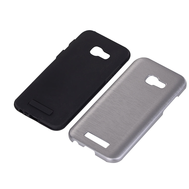 For Galaxy A5 (2017) Metal Brushed Texture Protective Back Case