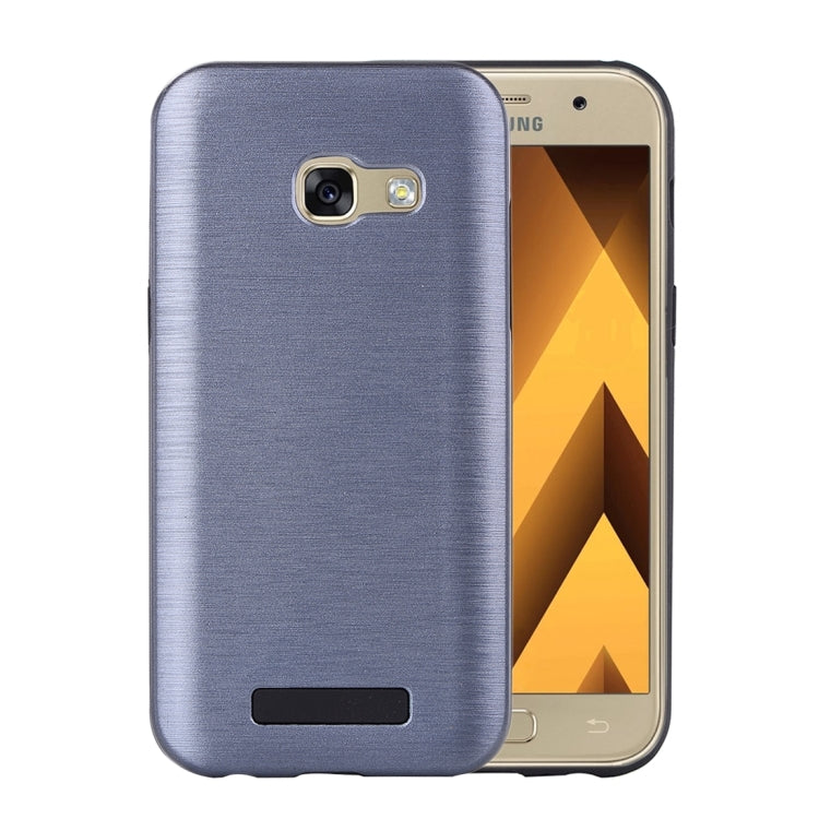 For Galaxy A5 (2017) Metal Brushed Texture Protective Back Case
