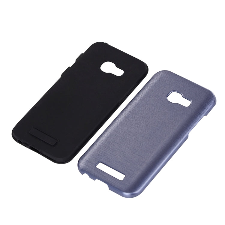 For Galaxy A5 (2017) Metal Brushed Texture Protective Back Case