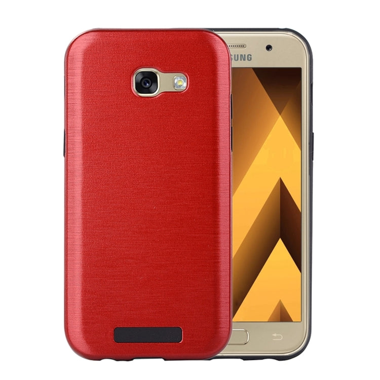 For Galaxy A5 (2017) Metal Brushed Texture Protective Back Case
