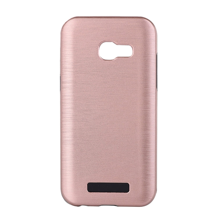 For Galaxy A5 (2017) Metal Brushed Texture Protective Back Case