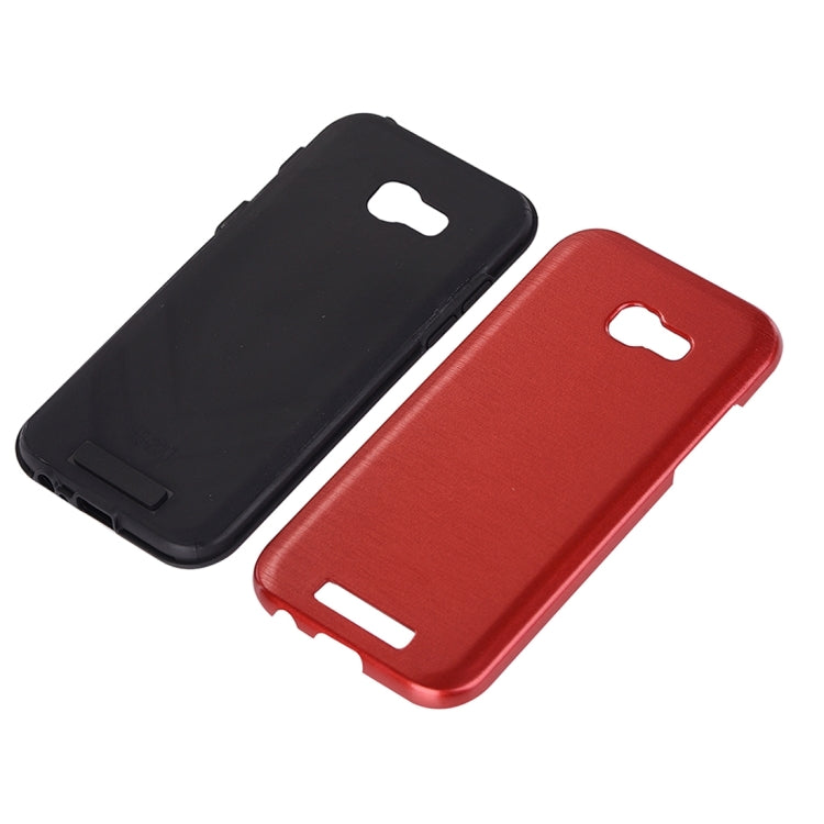For Galaxy A5 (2017) Metal Brushed Texture Protective Back Case