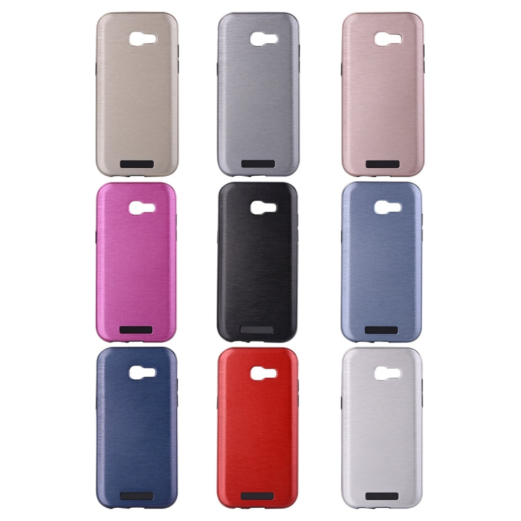 For Galaxy A5 (2017) Metal Brushed Texture Protective Back Case