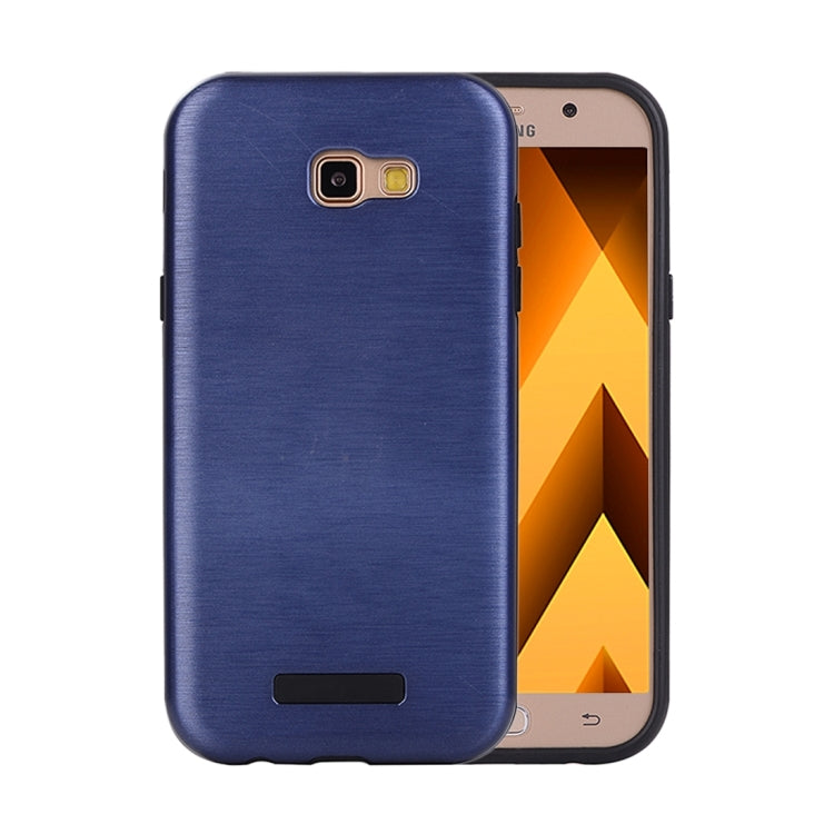 For Galaxy A7 (2017) Metal Brushed Texture Protective Back Case