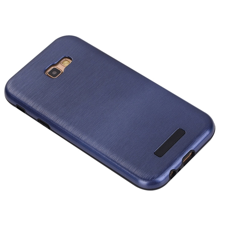 For Galaxy A7 (2017) Metal Brushed Texture Protective Back Case