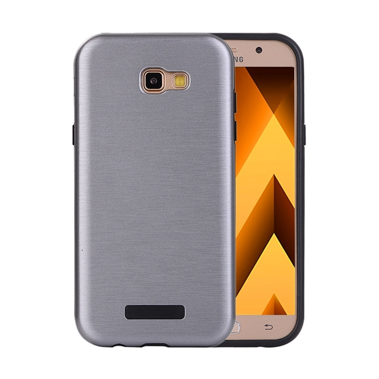 For Galaxy A7 (2017) Metal Brushed Texture Protective Back Case