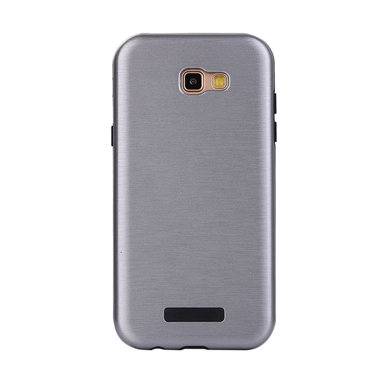 For Galaxy A7 (2017) Metal Brushed Texture Protective Back Case