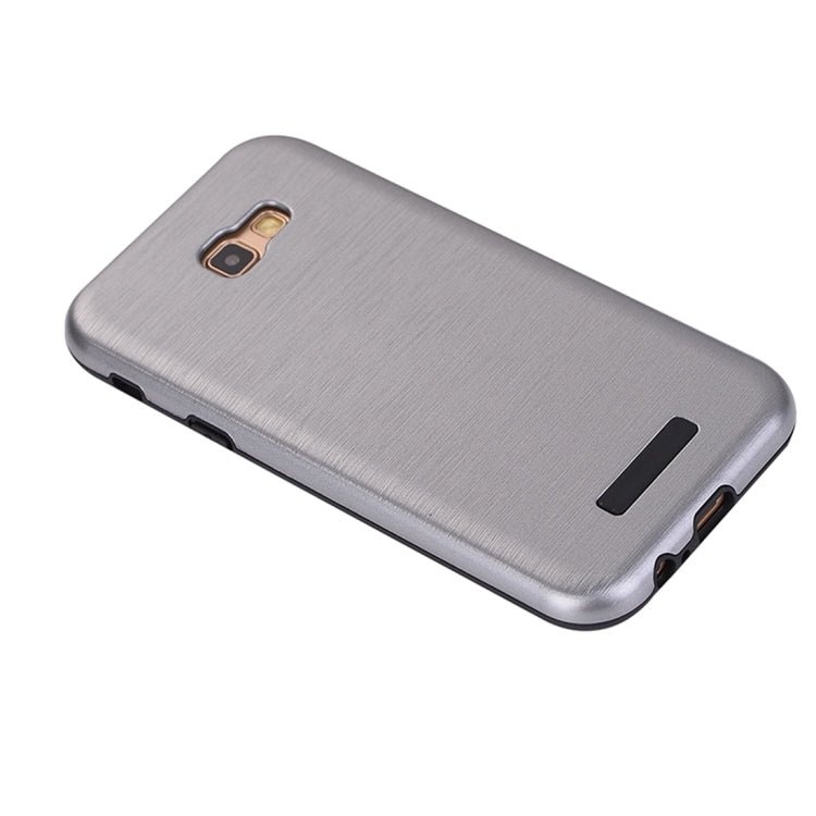 For Galaxy A7 (2017) Metal Brushed Texture Protective Back Case