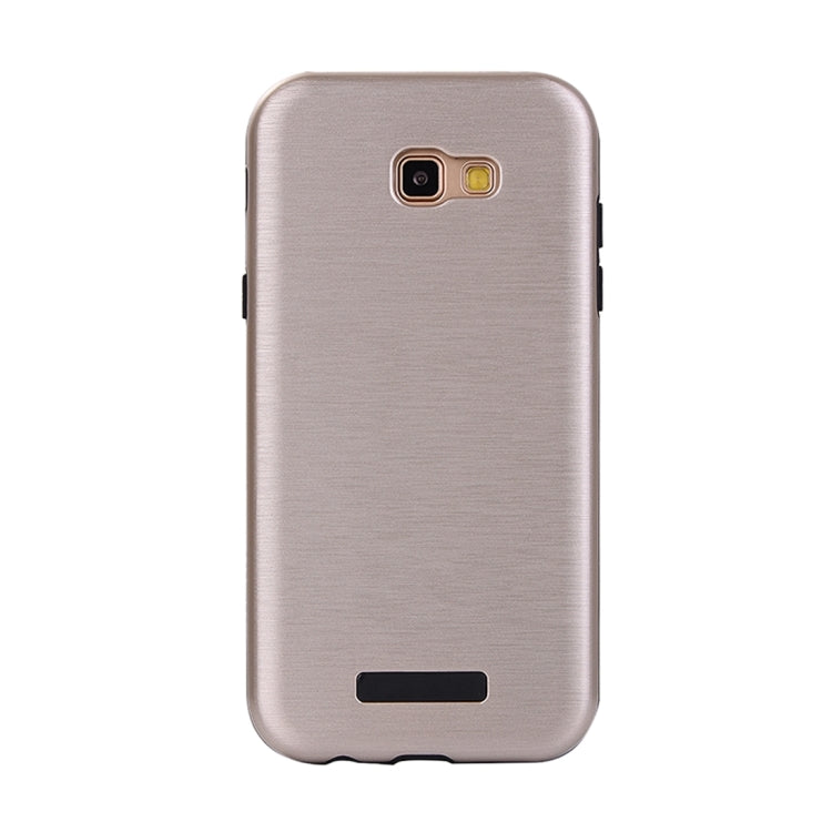For Galaxy A7 (2017) Metal Brushed Texture Protective Back Case
