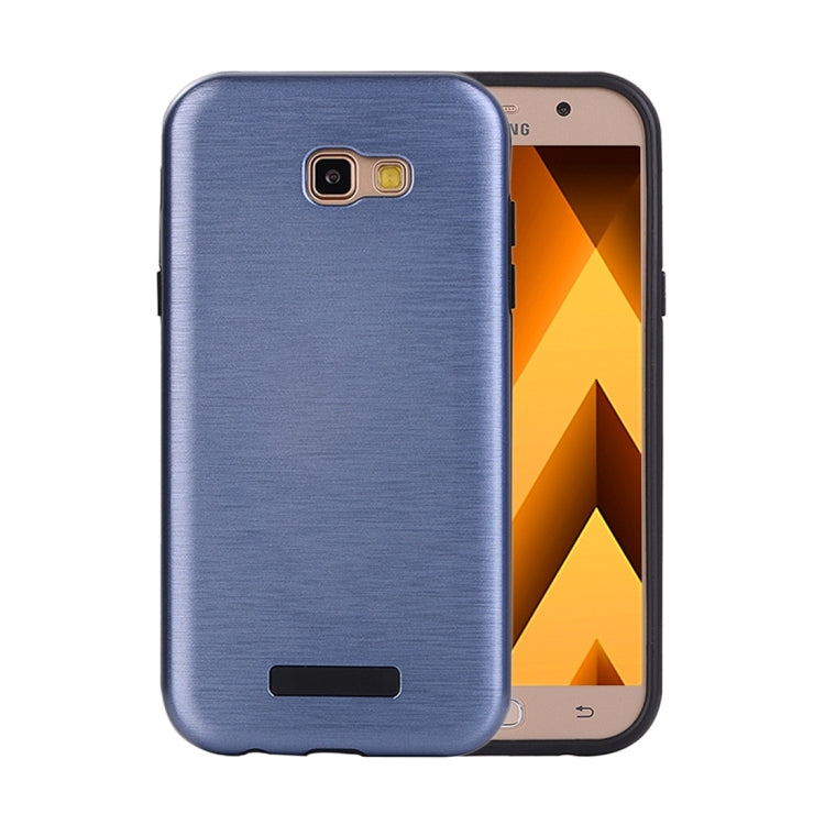 For Galaxy A7 (2017) Metal Brushed Texture Protective Back Case
