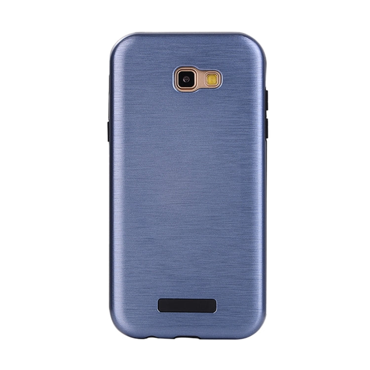 For Galaxy A7 (2017) Metal Brushed Texture Protective Back Case