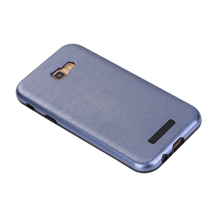 For Galaxy A7 (2017) Metal Brushed Texture Protective Back Case