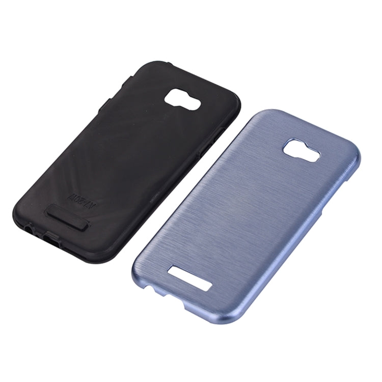 For Galaxy A7 (2017) Metal Brushed Texture Protective Back Case