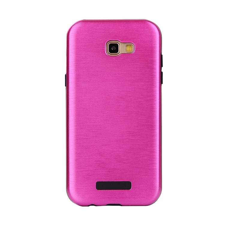 For Galaxy A7 (2017) Metal Brushed Texture Protective Back Case