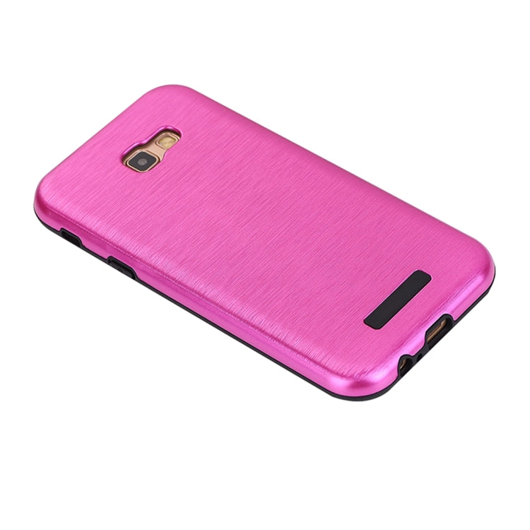 For Galaxy A7 (2017) Metal Brushed Texture Protective Back Case
