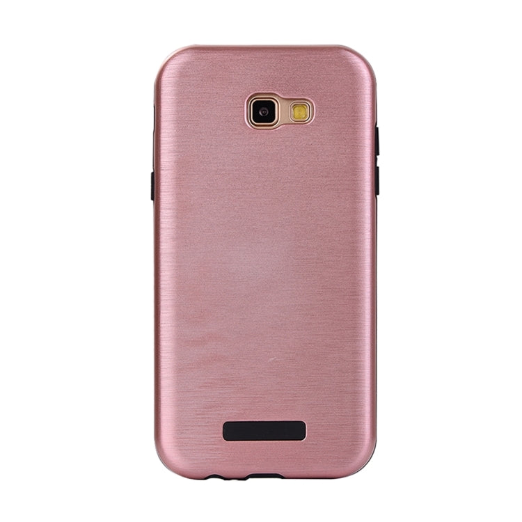For Galaxy A7 (2017) Metal Brushed Texture Protective Back Case