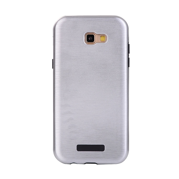 For Galaxy A7 (2017) Metal Brushed Texture Protective Back Case