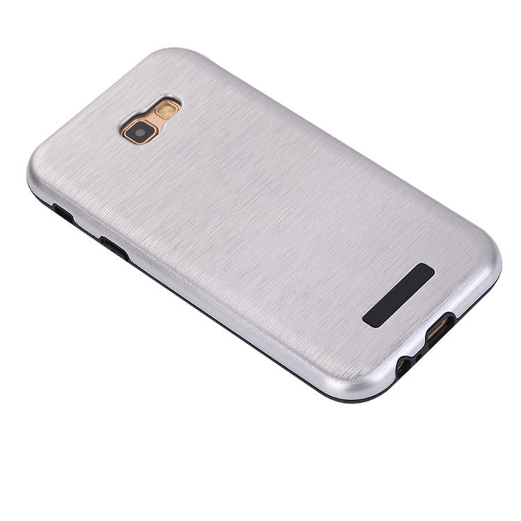 For Galaxy A7 (2017) Metal Brushed Texture Protective Back Case