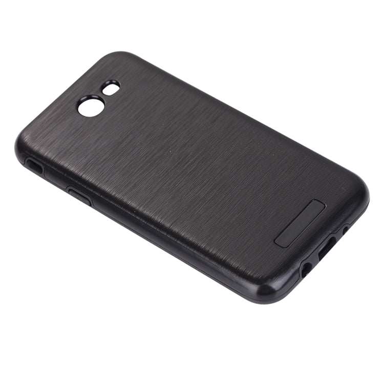 For Galaxy J7 (2017) (US Version) Metal Brushed Texture Protective Back Case