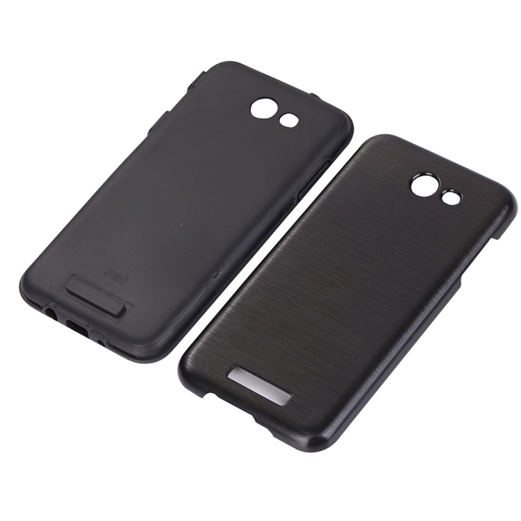 For Galaxy J7 (2017) (US Version) Metal Brushed Texture Protective Back Case