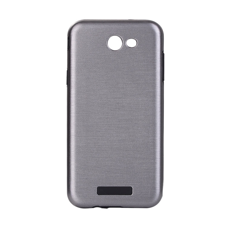 For Galaxy J7 (2017) (US Version) Metal Brushed Texture Protective Back Case