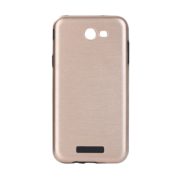 For Galaxy J7 (2017) (US Version) Metal Brushed Texture Protective Back Case