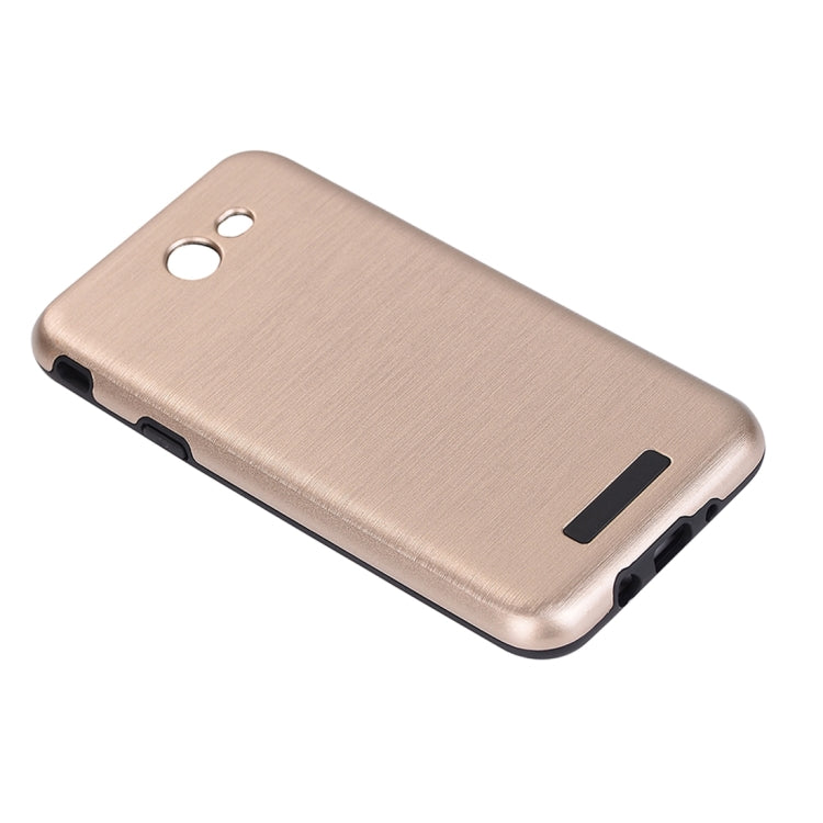 For Galaxy J7 (2017) (US Version) Metal Brushed Texture Protective Back Case