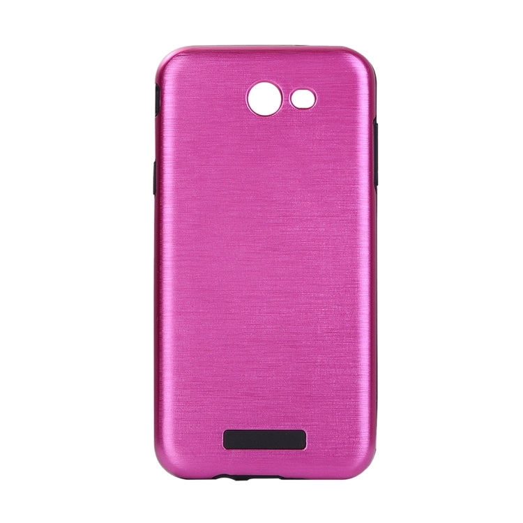 For Galaxy J7 (2017) (US Version) Metal Brushed Texture Protective Back Case