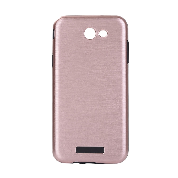 For Galaxy J7 (2017) (US Version) Metal Brushed Texture Protective Back Case