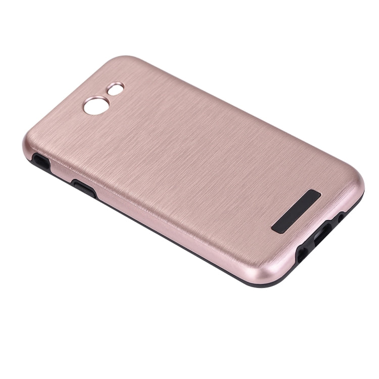 For Galaxy J7 (2017) (US Version) Metal Brushed Texture Protective Back Case
