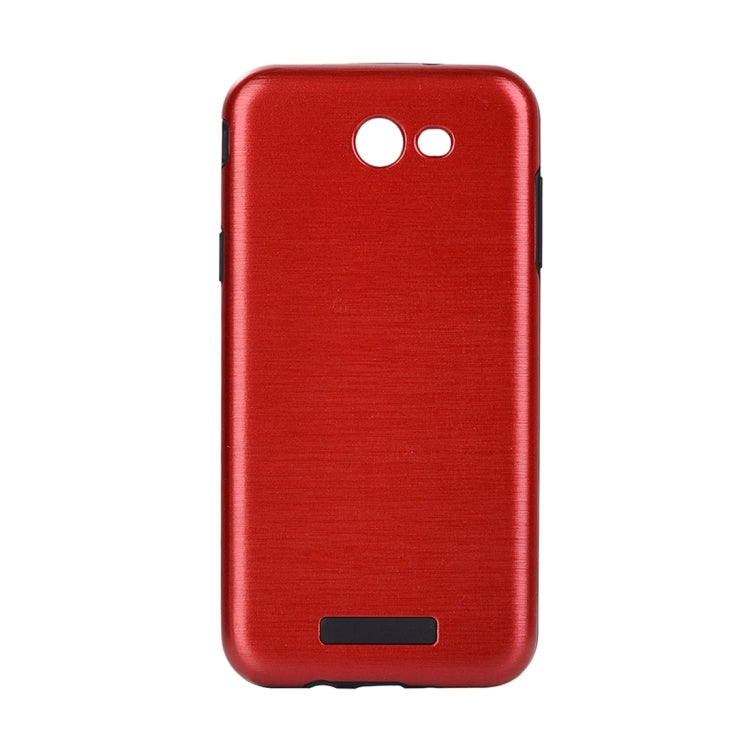 For Galaxy J7 (2017) (US Version) Metal Brushed Texture Protective Back Case