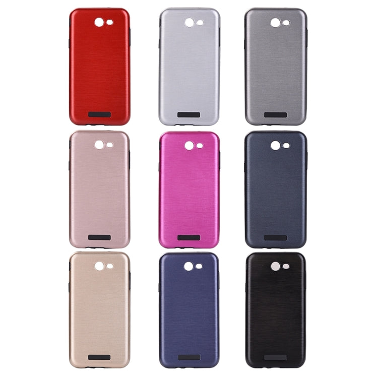For Galaxy J7 (2017) (US Version) Metal Brushed Texture Protective Back Case