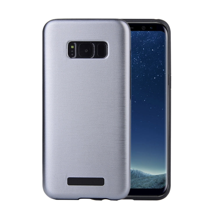 For Galaxy S8 Metal Brushed Texture Protective Back Case